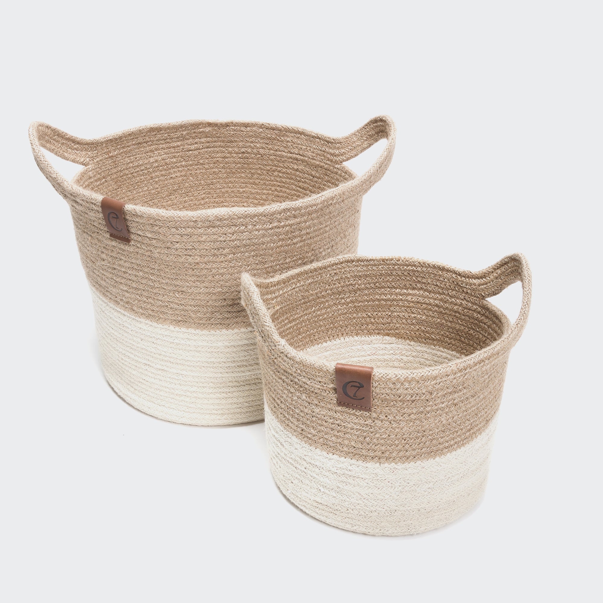 Panier de rangement en jute