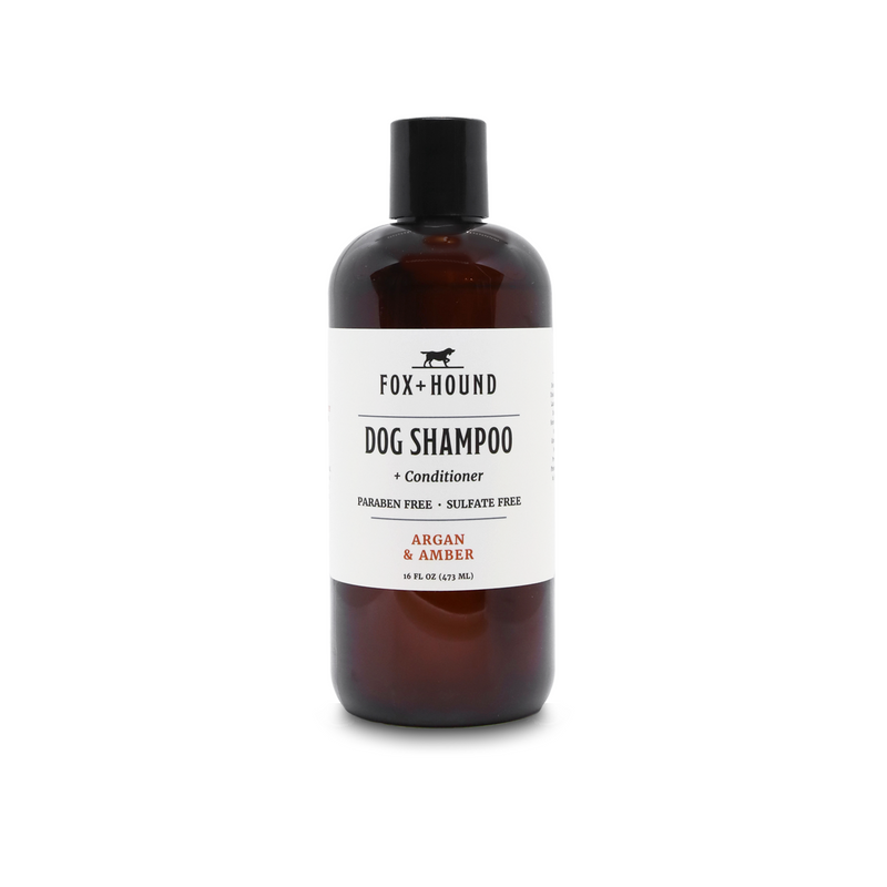 Shampoing et après-shampoing pour chien à l'argan et à l'ambre