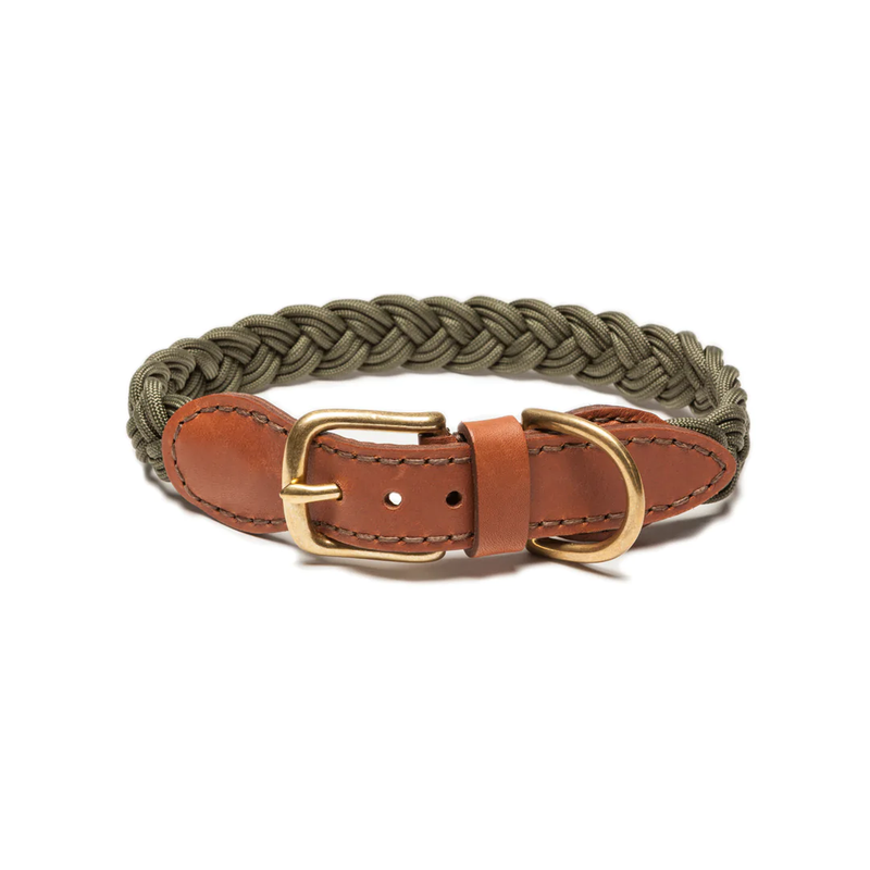 Collier tressé - Olive